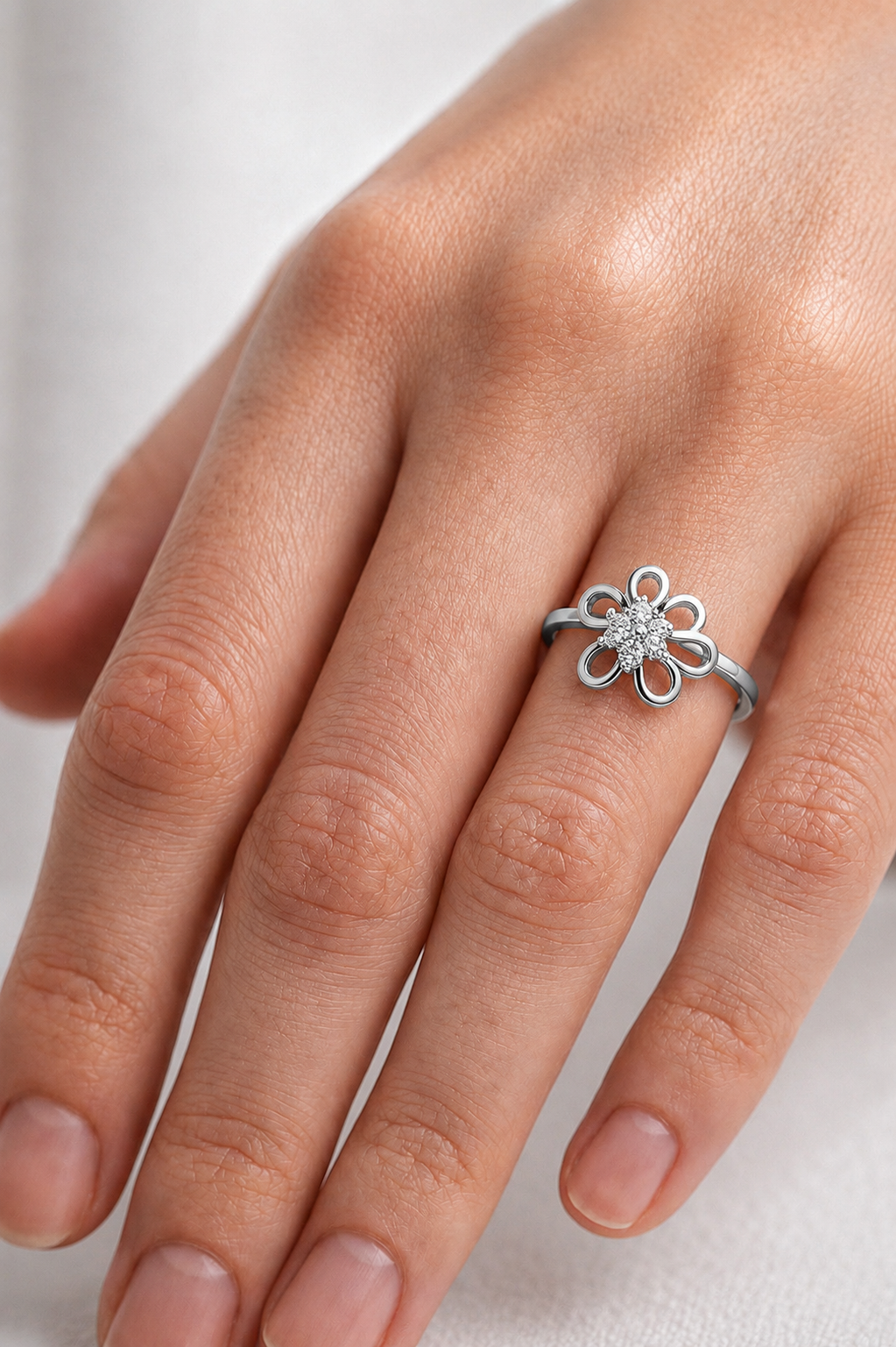 Petal Grace Lab Grown Diamond Ring for Women