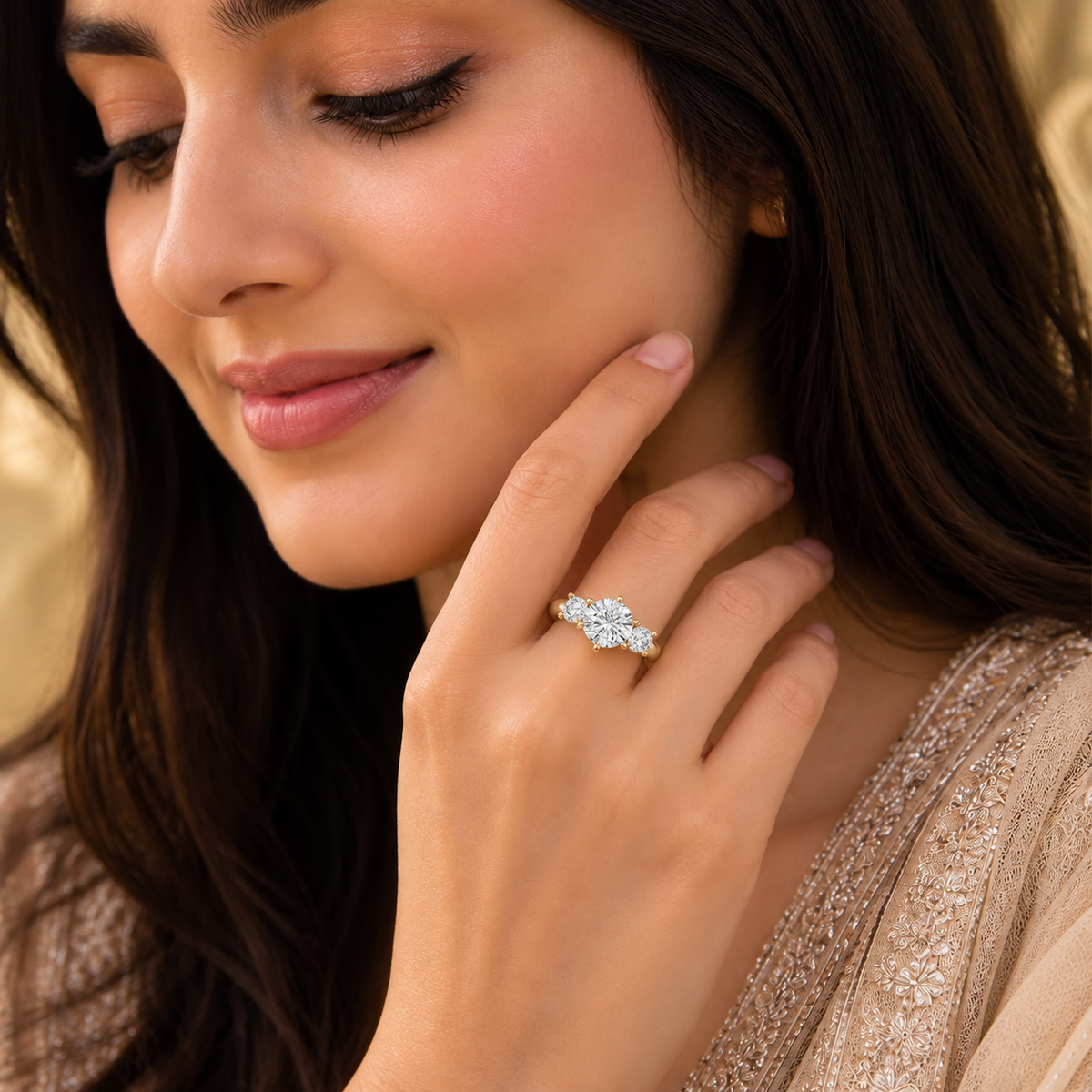 Aurora Trio Lab Grown Diamond Three-Stone Ring