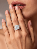Princess Cut Lab Grown Diamond Halo Ring