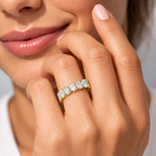Celestine Pear Cut Lab Grown Diamond Eternity Band