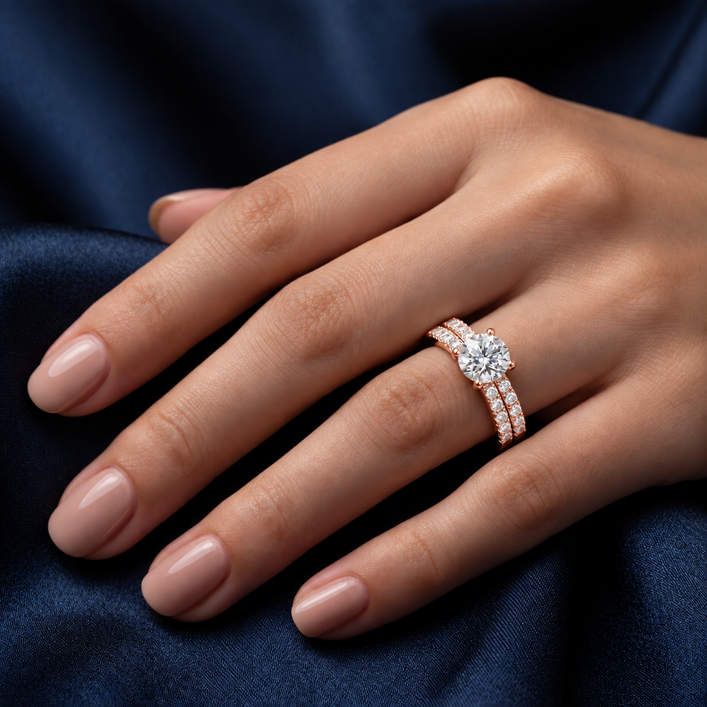 Giselle Round Solitaire Lab Grown Diamond Bridal Ring