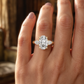 Marivelle Oval Halo Lab Grown Diamond Ring