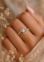 Nerivelle Wave Lab Grown Diamond Ring in Real Gold