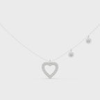 Amelia Heart Station Lab Grown Diamond Pendant Necklace