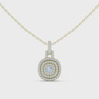 Orbessa Triple Halo Pavé Lab Grown Diamond Pendant Necklace