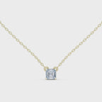Veyrine Asscher Cut Floating Solitaire Lab Grown Diamond Necklace