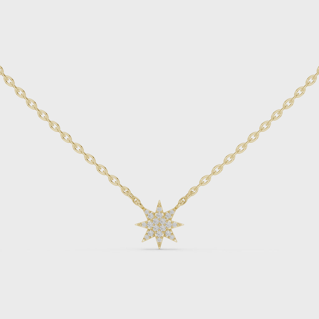 Celestara Eight-Point Star Lab Grown Diamond Pendant