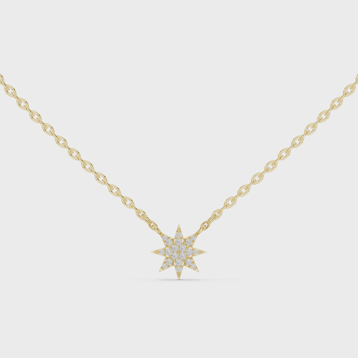 Celestara Eight-Point Star Lab Grown Diamond Pendant