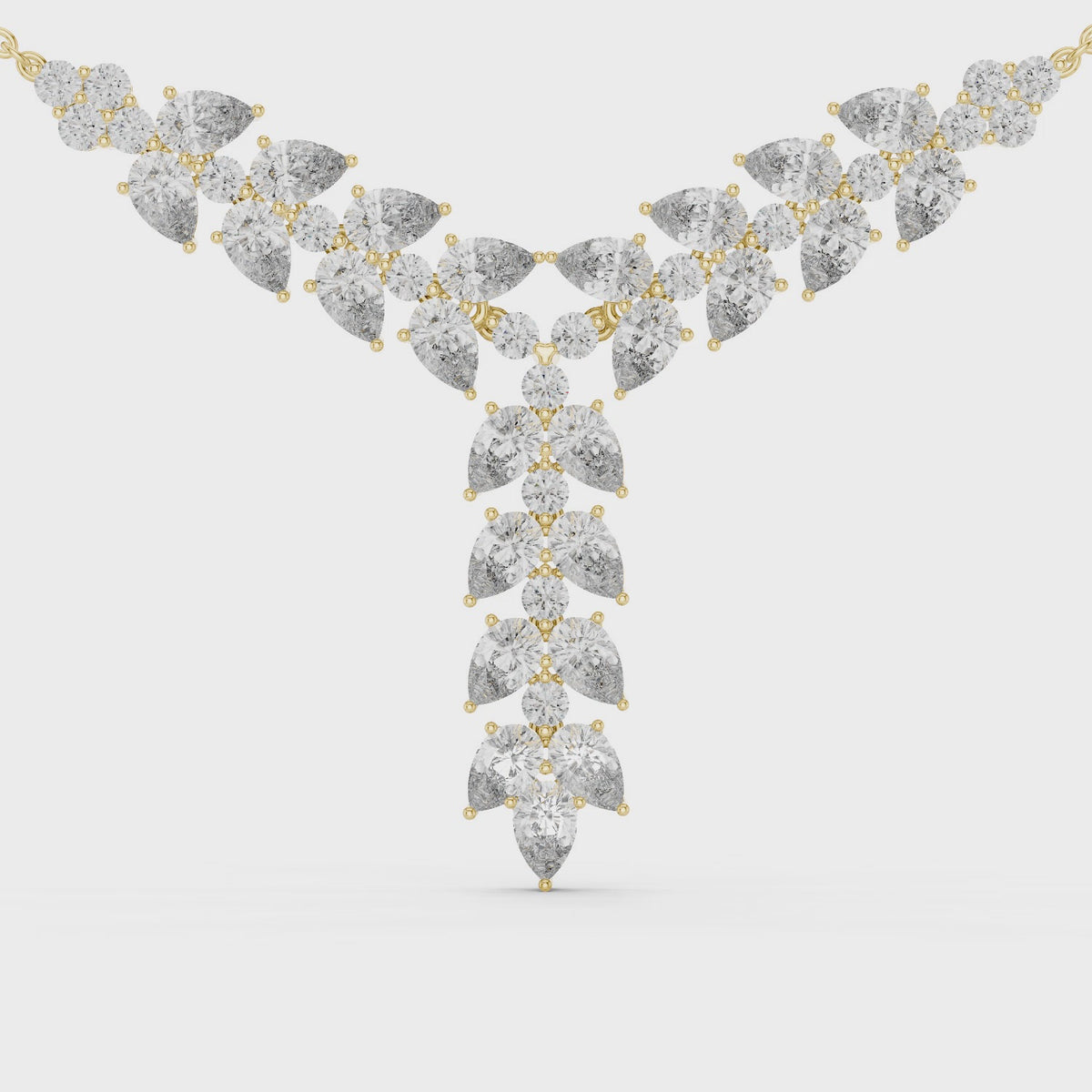 Seraphina Pear Cluster Lab Grown Diamond Y-Necklace