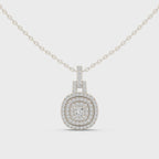 Orbessa Triple Halo Pavé Lab Grown Diamond Pendant Necklace
