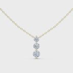 Noralis Past Present Future Graduated Three Stone Lab Grown Diamond Drop Pendant