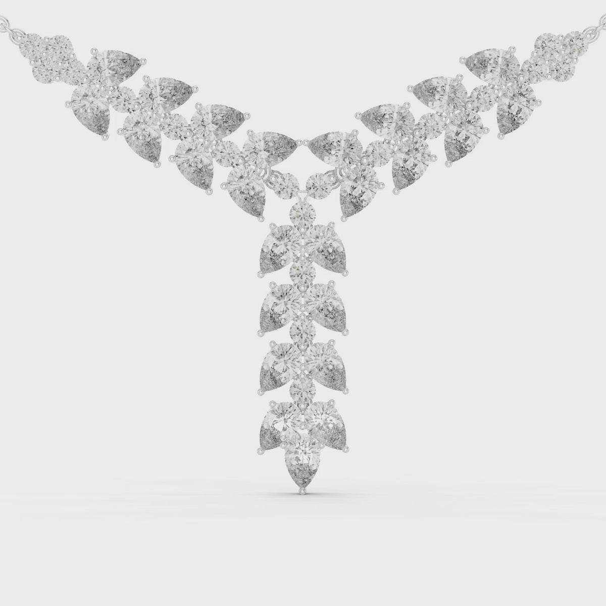 Seraphina Pear Cluster Lab Grown Diamond Y-Necklace
