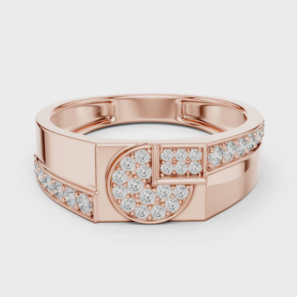 Cavellia Geometric Pavé Lab Grown Diamond Band Ring