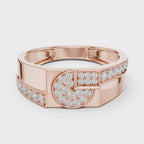 Cavellia Geometric Pavé Lab Grown Diamond Band Ring
