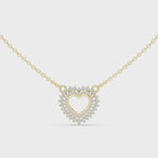 Amara Heart Halo Lab Grown Diamond Pendant Necklace