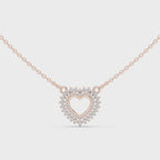 Amara Heart Halo Lab Grown Diamond Pendant Necklace