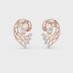 Fernelle Openwork Fern Leaf Lab Grown Diamond Earrings