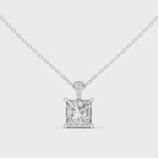 Elara Princess Cut Solitaire Lab Grown Diamond Pendant