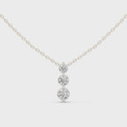 Noralis Past Present Future Graduated Three Stone Lab Grown Diamond Drop Pendant