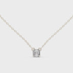 Veyrine Asscher Cut Floating Solitaire Lab Grown Diamond Necklace