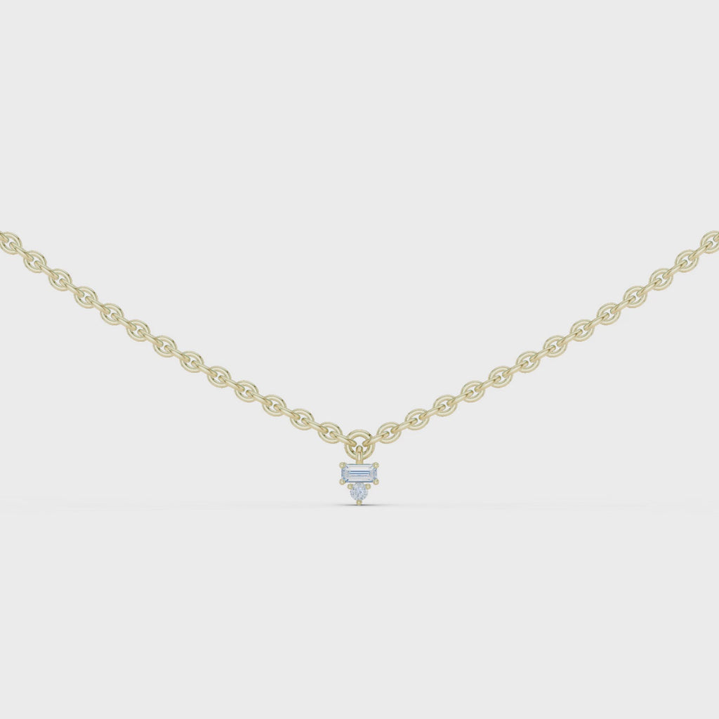 Elowira Delicate Diamond Charm Lab Grown Necklace