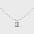 Seravelle Classic Princess Cut Four Prong Lab Grown Diamond Solitaire Pendant