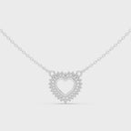 Amara Heart Halo Lab Grown Diamond Pendant Necklace