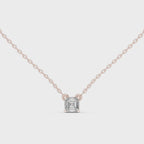 Veyrine Asscher Cut Floating Solitaire Lab Grown Diamond Necklace