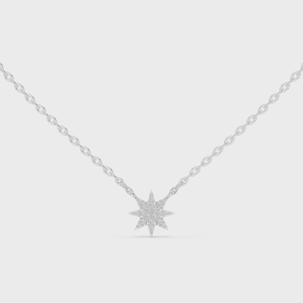 Celestara Eight-Point Star Lab Grown Diamond Pendant