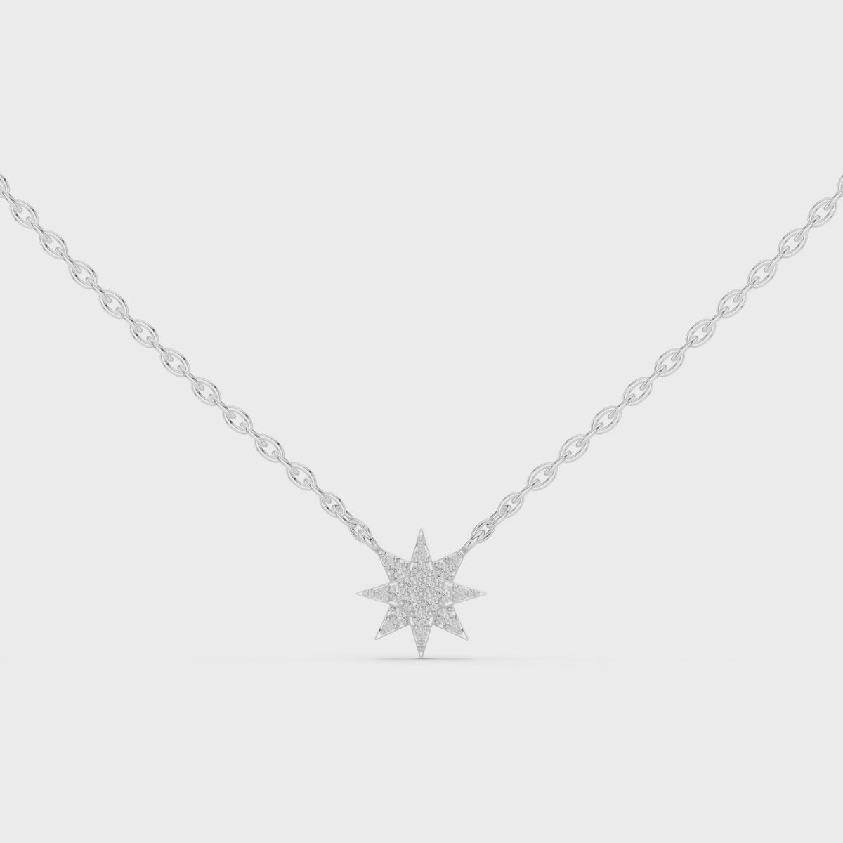 Celestara Eight-Point Star Lab Grown Diamond Pendant