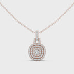 Orbessa Triple Halo Pavé Lab Grown Diamond Pendant Necklace