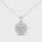 Roselle Classic Round Halo Lab Grown Diamond Pendant