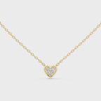 Amelia Heart Pavé Lab Grown Diamond Pendant Necklace.