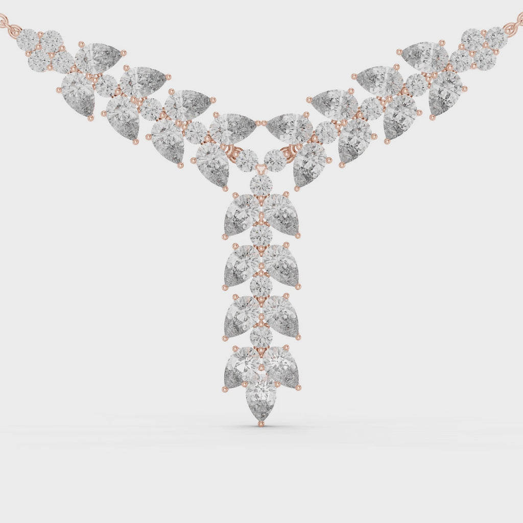 Seraphina Pear Cluster Lab Grown Diamond Y-Necklace
