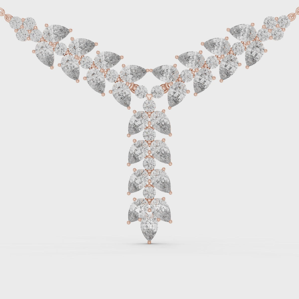 Seraphina Pear Cluster Lab Grown Diamond Y-Necklace
