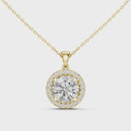 Roselle Classic Round Halo Lab Grown Diamond Pendant