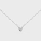 Amelia Heart Pavé Lab Grown Diamond Pendant Necklace.