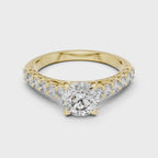 Valenza Graduated Pavé Lab Grown Diamond Engagement Ring